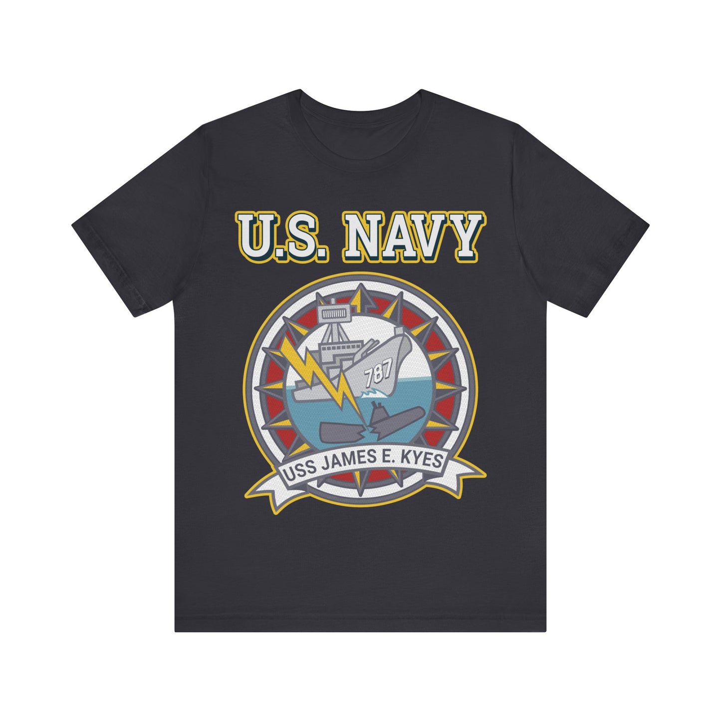 U.S. Navy USS James E. Kyes - Unisex Jersey Short Sleeve Tee.