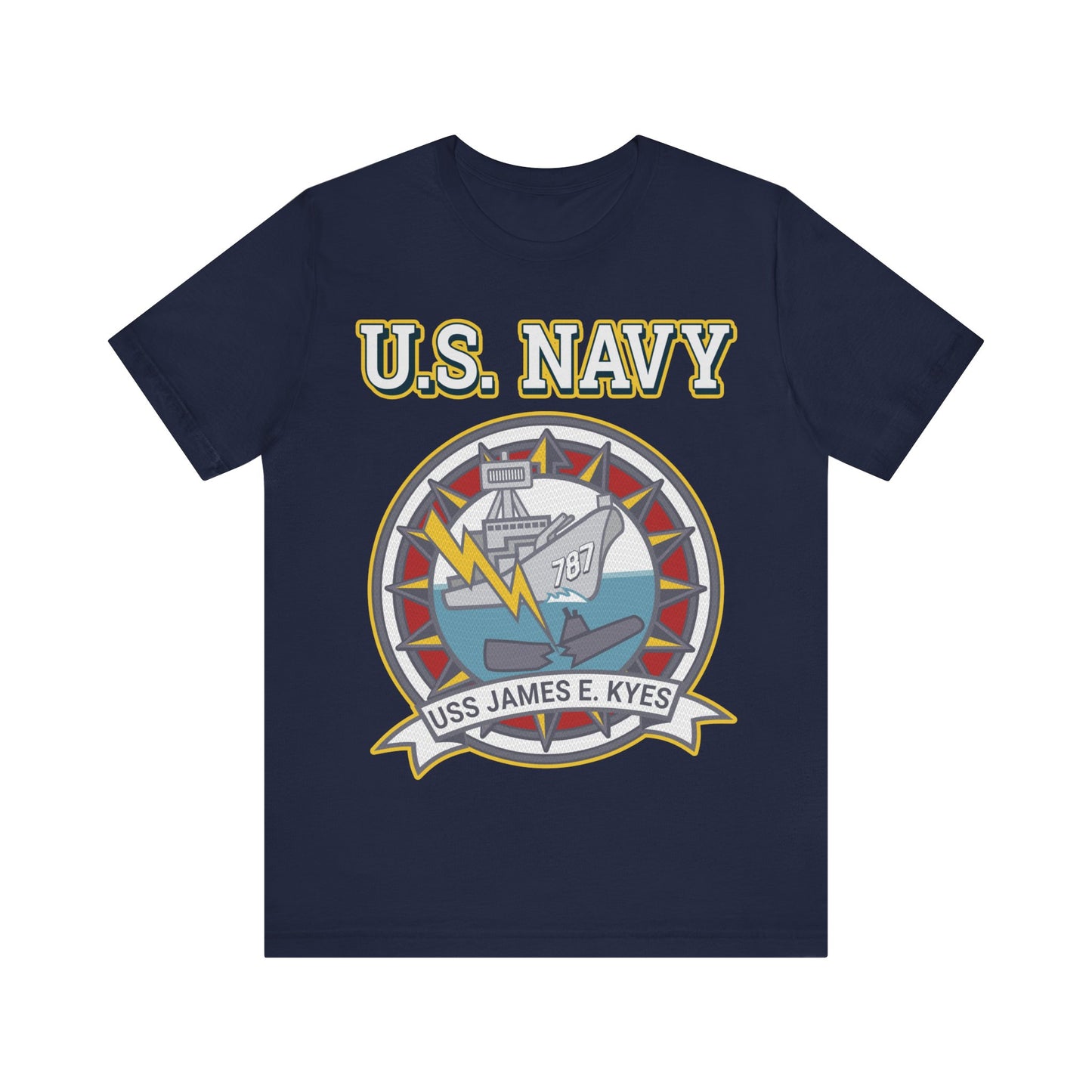 U.S. Navy USS James E. Kyes - Unisex Jersey Short Sleeve Tee.