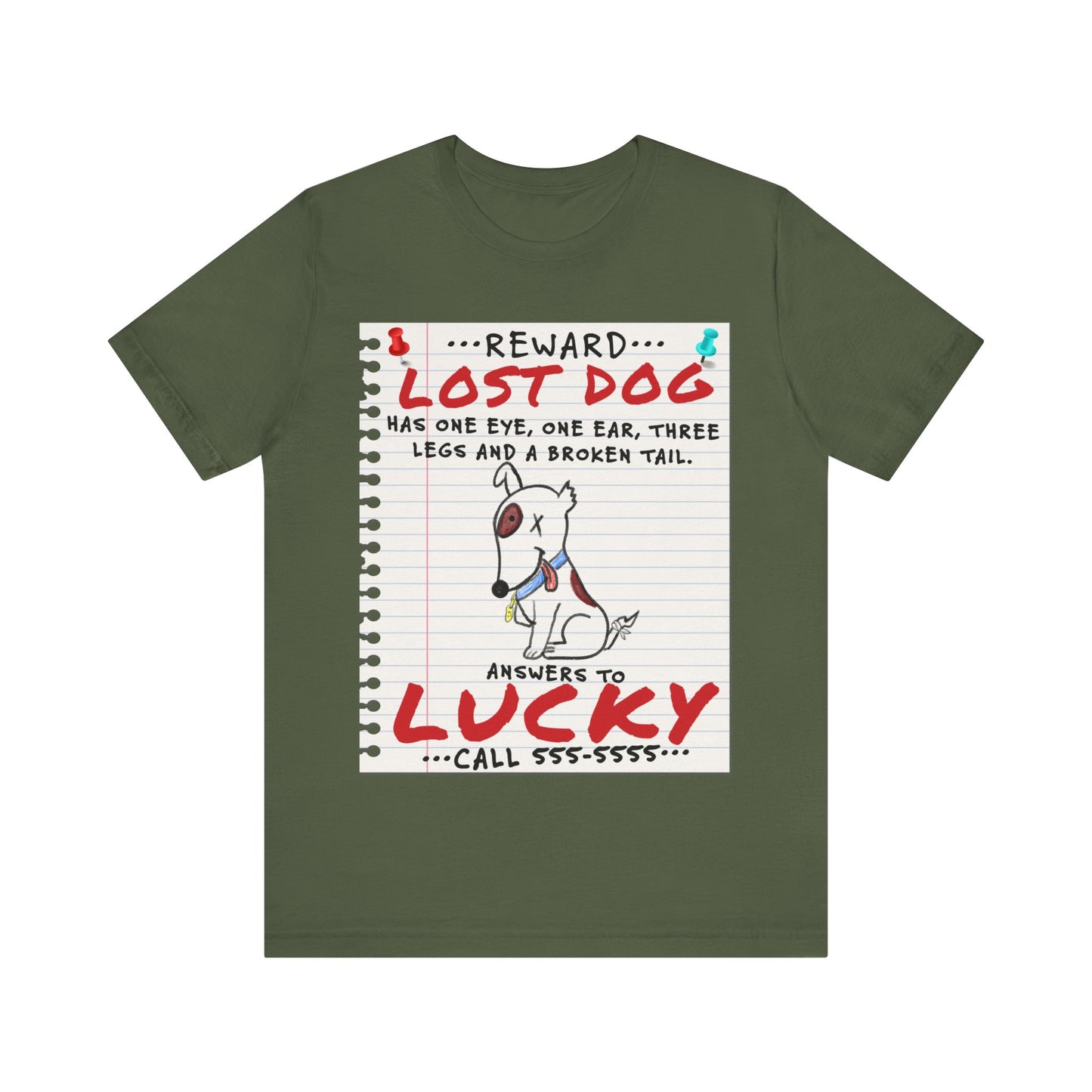 Lucky Dog - Unisex Jersey Short Sleeve Tee.