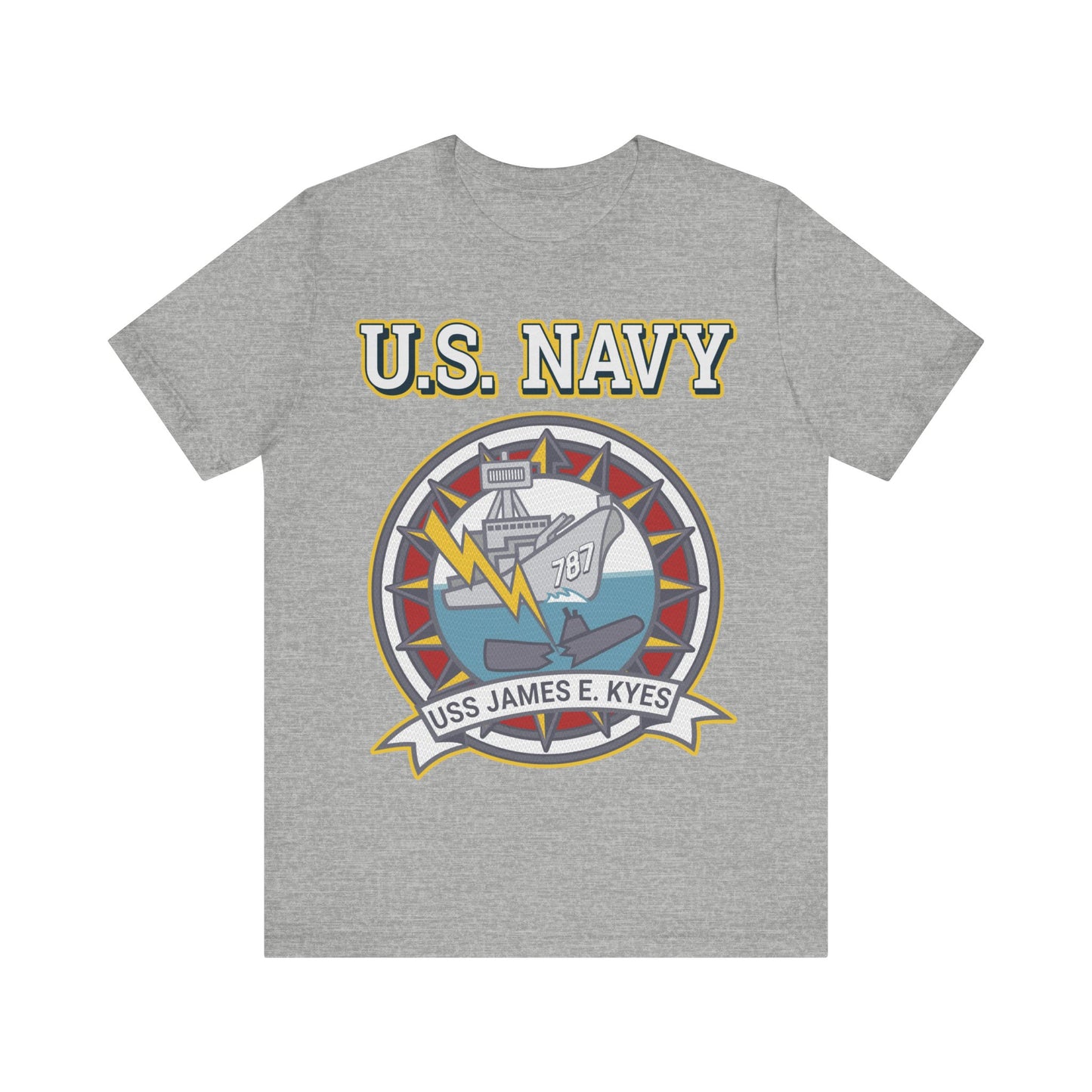 U.S. Navy USS James E. Kyes - Unisex Jersey Short Sleeve Tee.