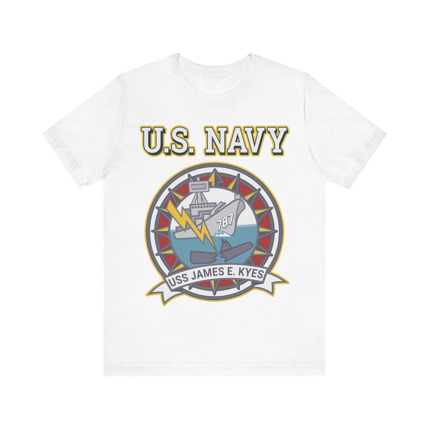 U.S. Navy USS James E. Kyes - Unisex Jersey Short Sleeve Tee.