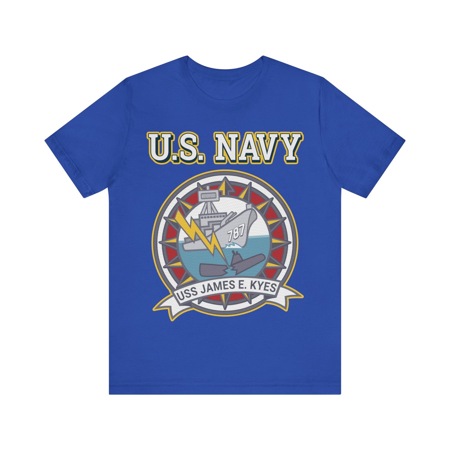 U.S. Navy USS James E. Kyes - Unisex Jersey Short Sleeve Tee.
