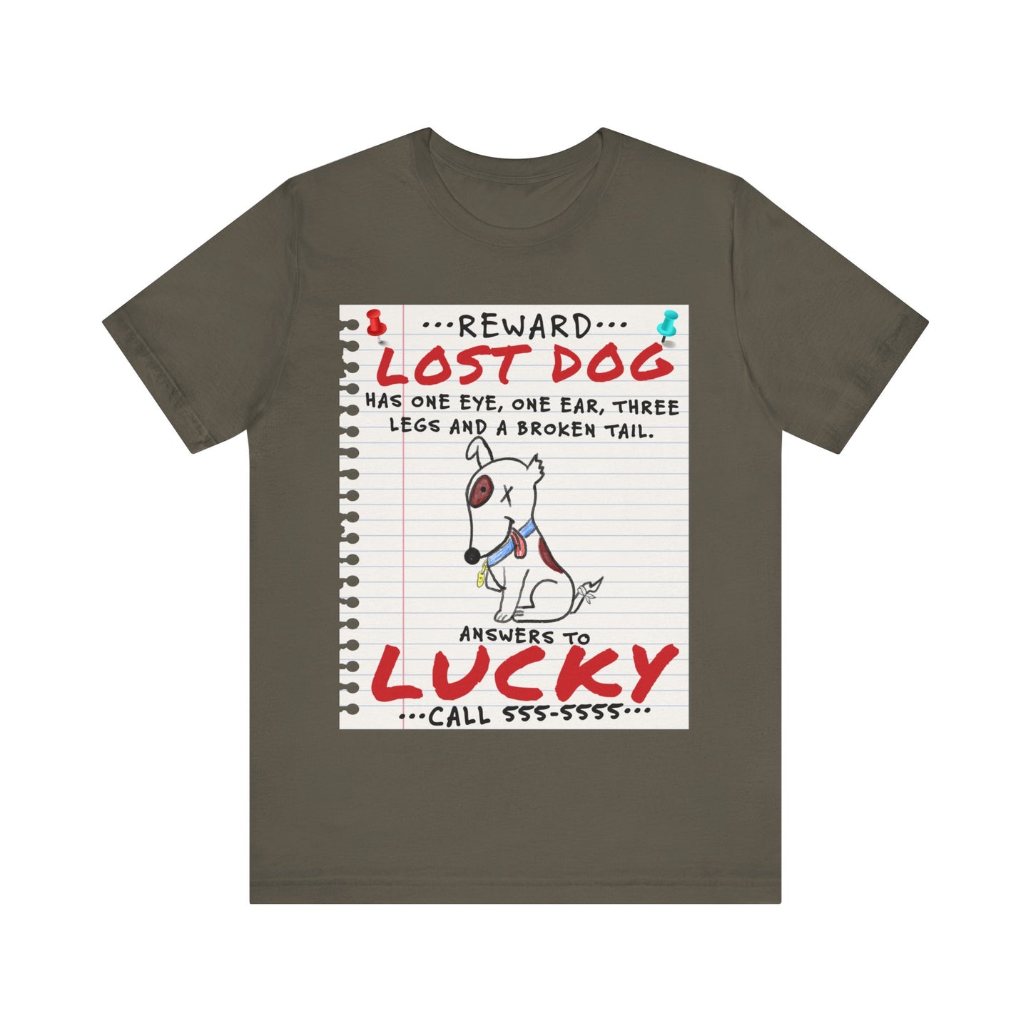 Lucky Dog - Unisex Jersey Short Sleeve Tee.