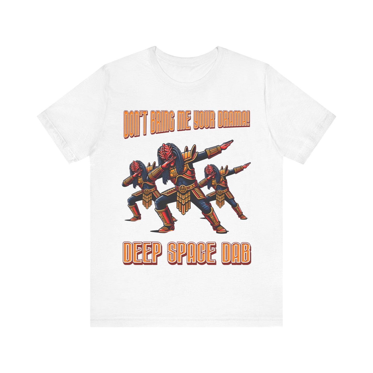 "Dance into the cosmos with our 'Deep Space Dab' tee. Elevate your style with this cosmic twist on a classic move. Shop now and make a stellar statement!"