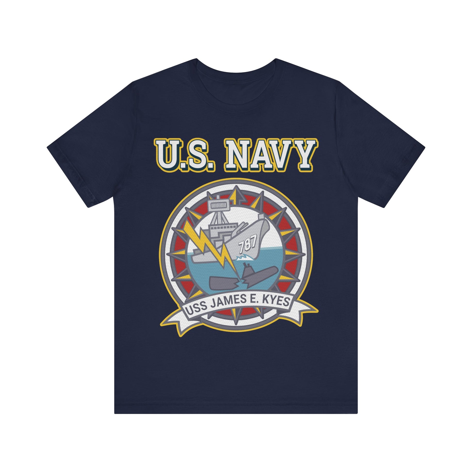U.S. Navy USS James E. Kyes - Unisex Jersey Short Sleeve Tee.