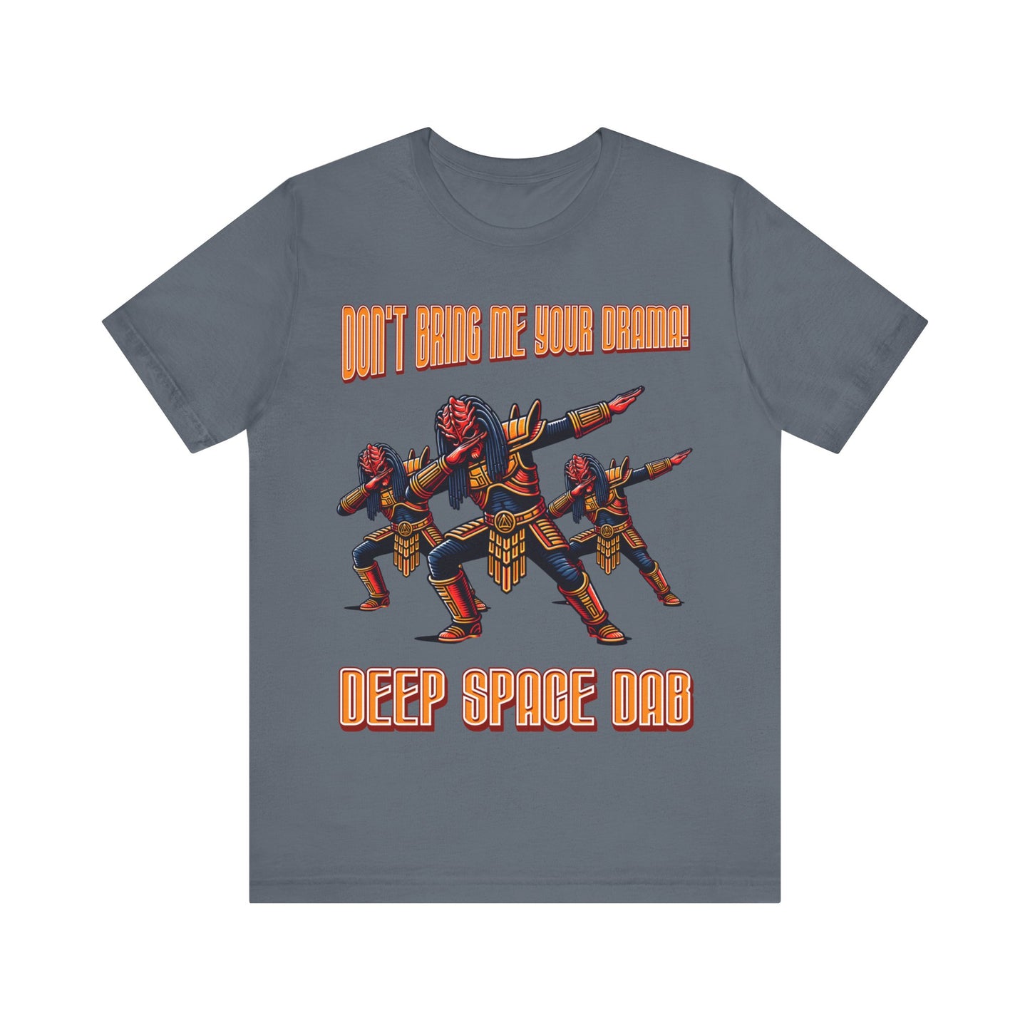"Dance into the cosmos with our 'Deep Space Dab' tee. Elevate your style with this cosmic twist on a classic move. Shop now and make a stellar statement!"