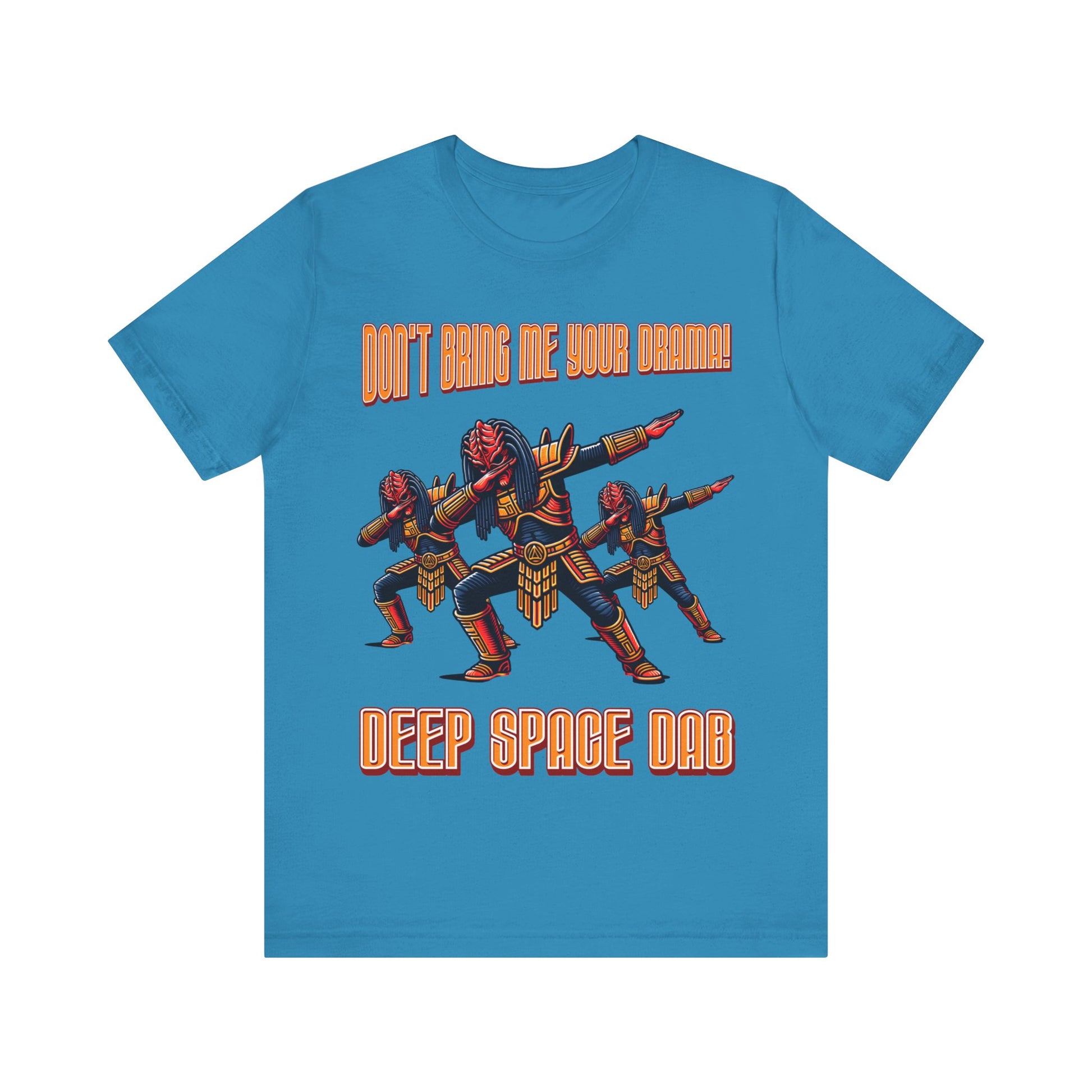 "Dance into the cosmos with our 'Deep Space Dab' tee. Elevate your style with this cosmic twist on a classic move. Shop now and make a stellar statement!"