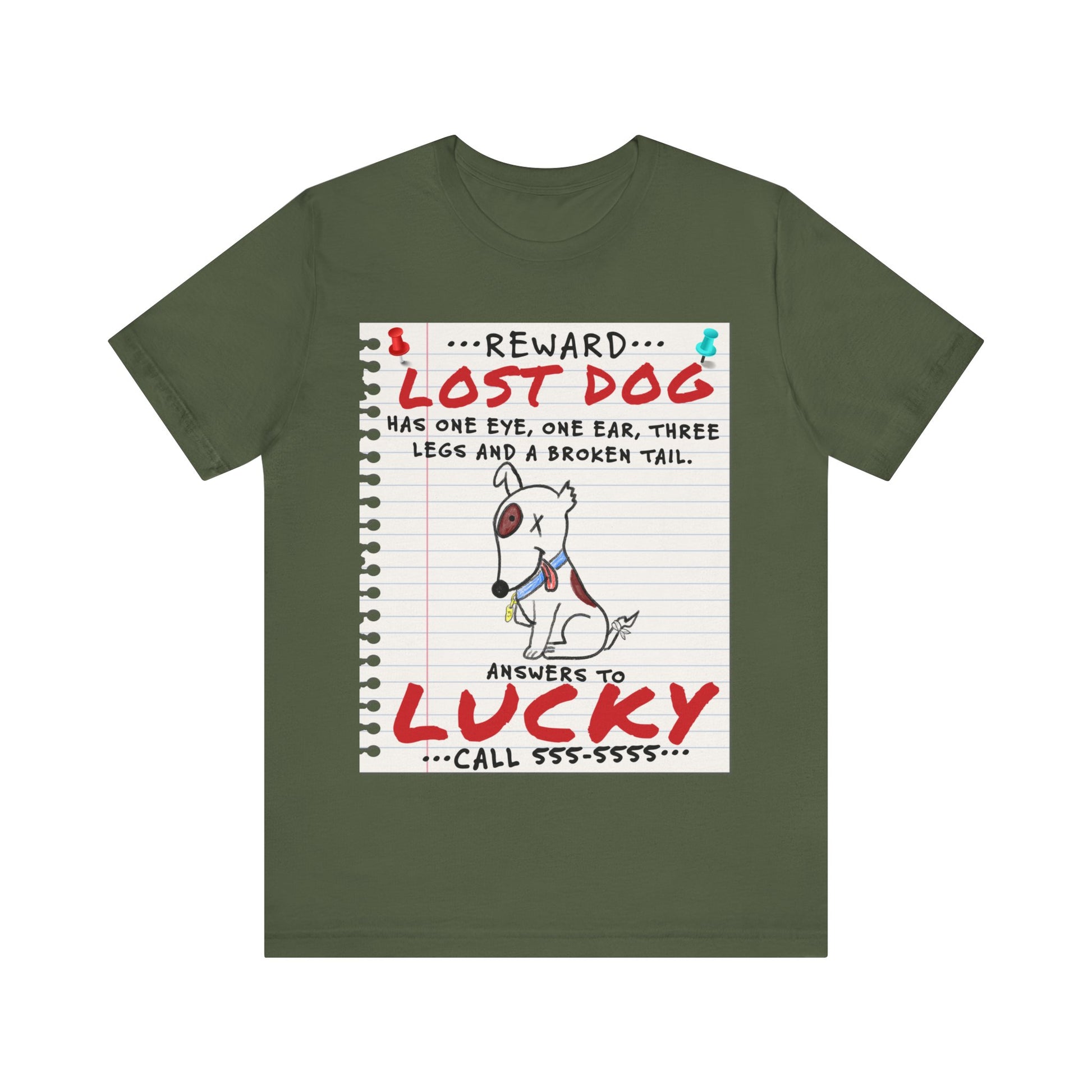 Lucky Dog - Unisex Jersey Short Sleeve Tee.