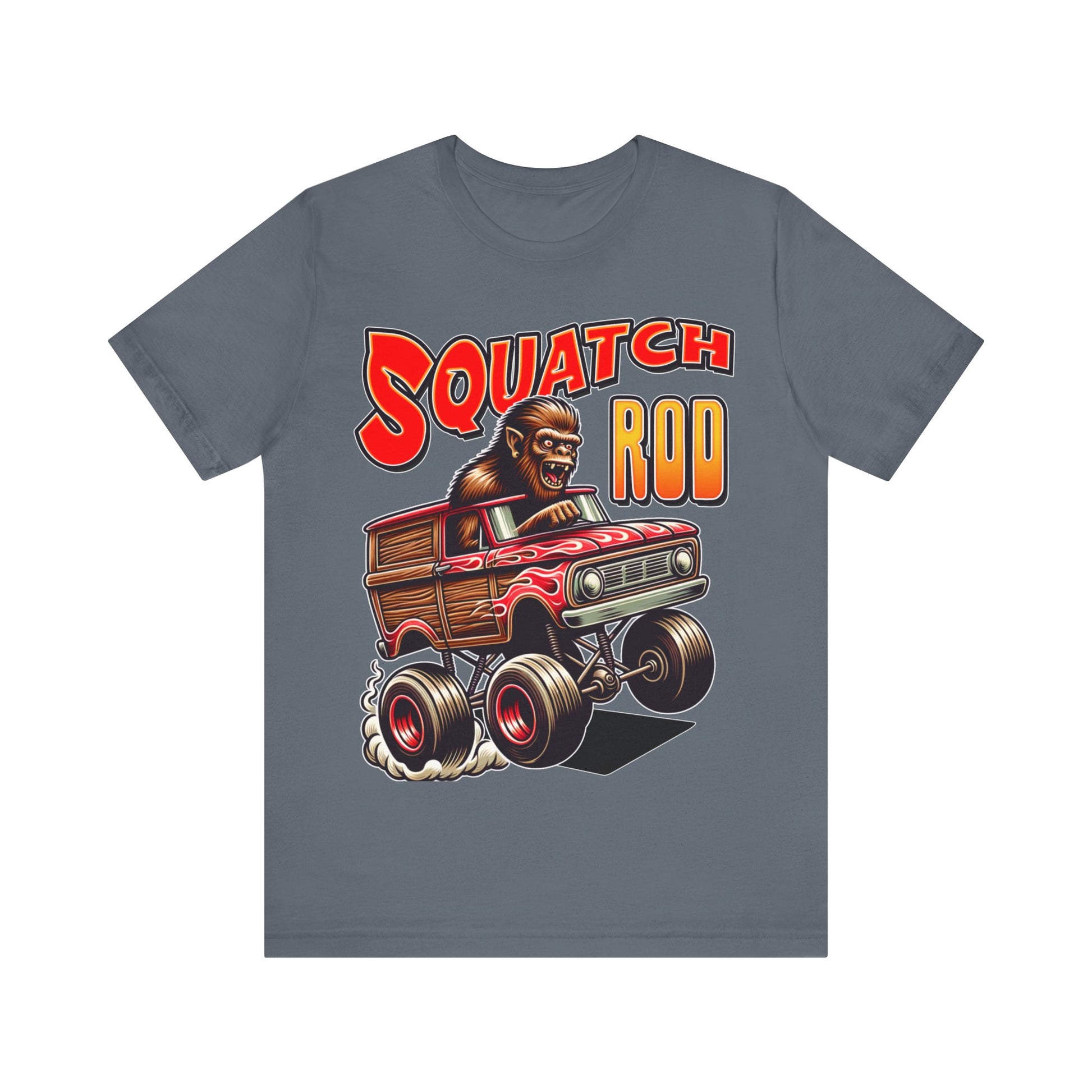Hot Rod Squatch - Unisex Jersey Short Sleeve Tee.