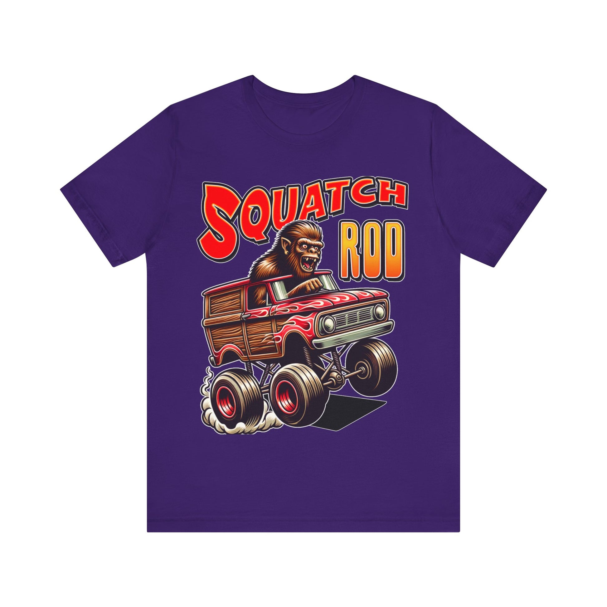 Hot Rod Squatch - Unisex Jersey Short Sleeve Tee.