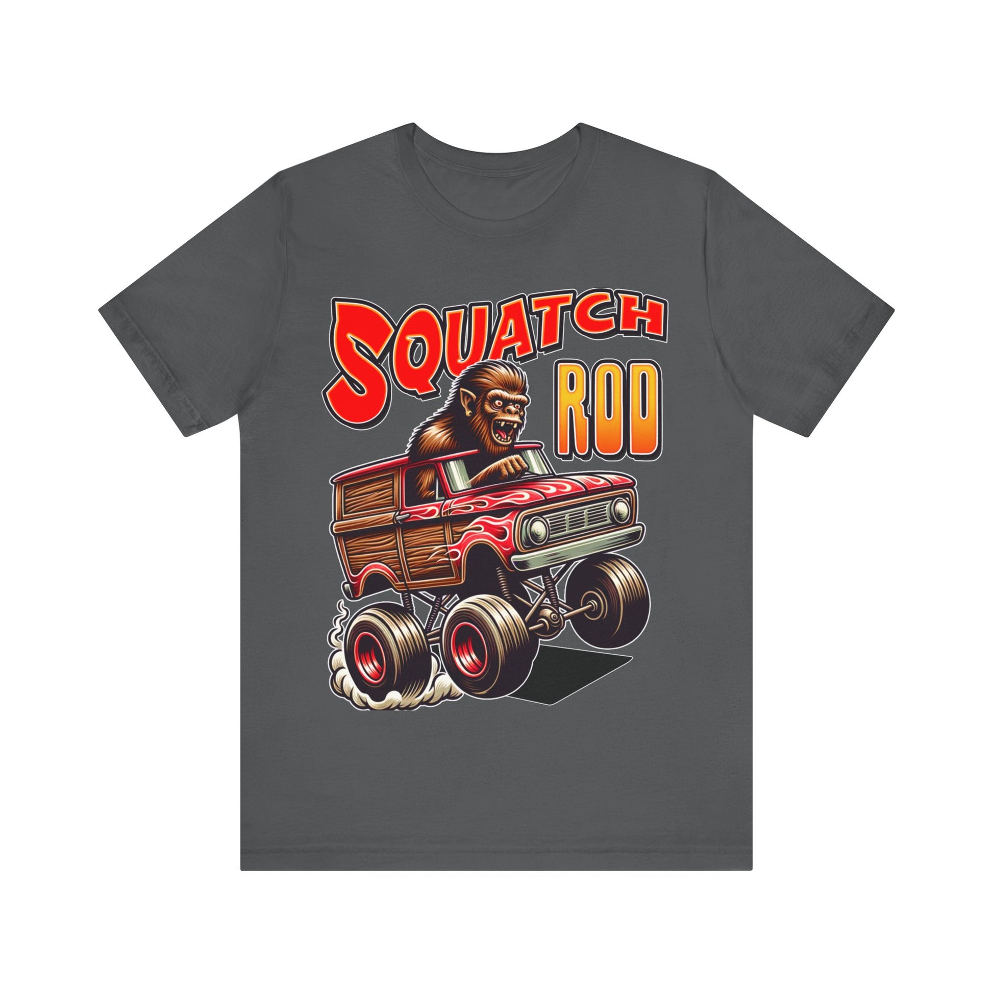 Hot Rod Squatch - Unisex Jersey Short Sleeve Tee.