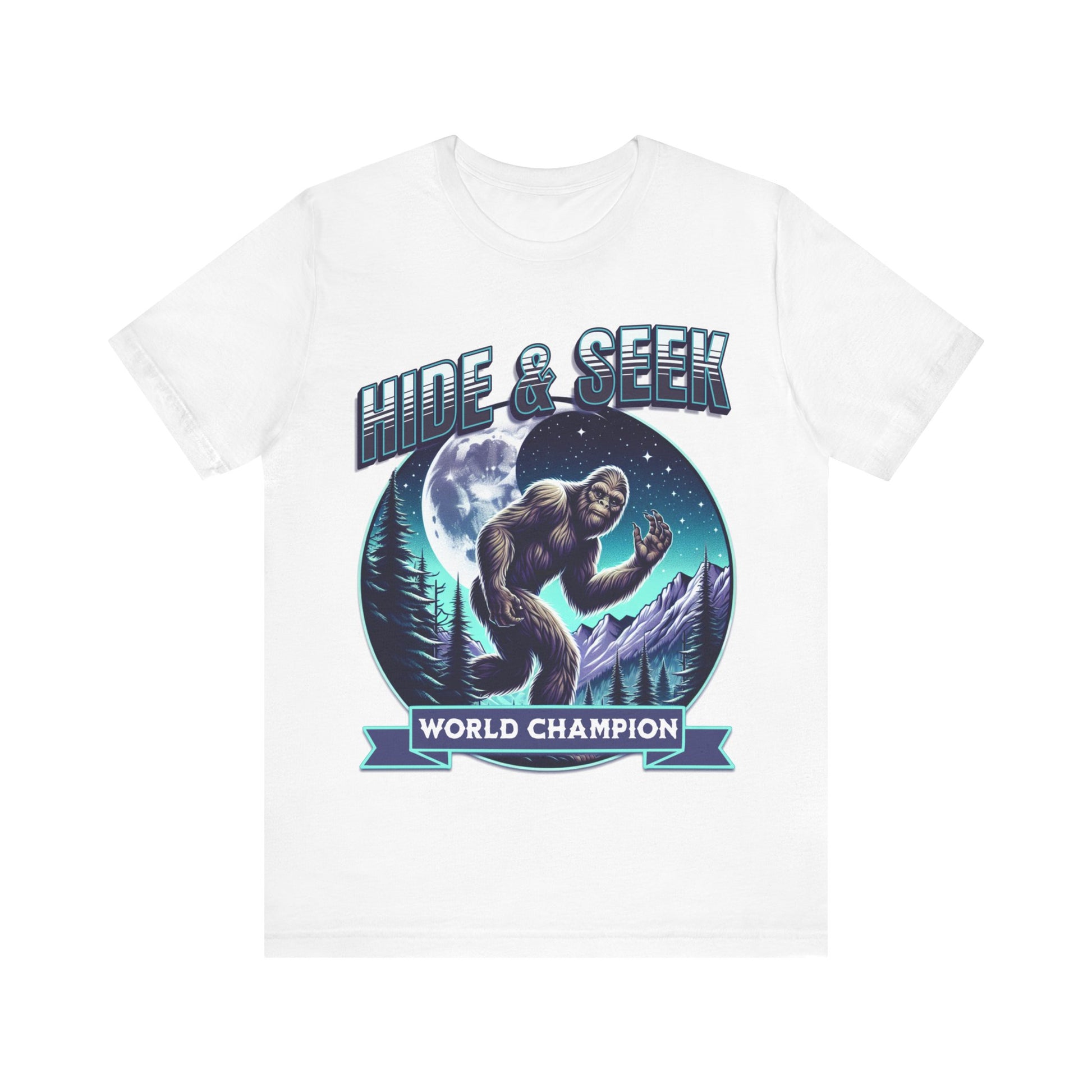 Bigfoot Hide and Seek Champion - Unisex Jersey Short Sleeve Tee.
