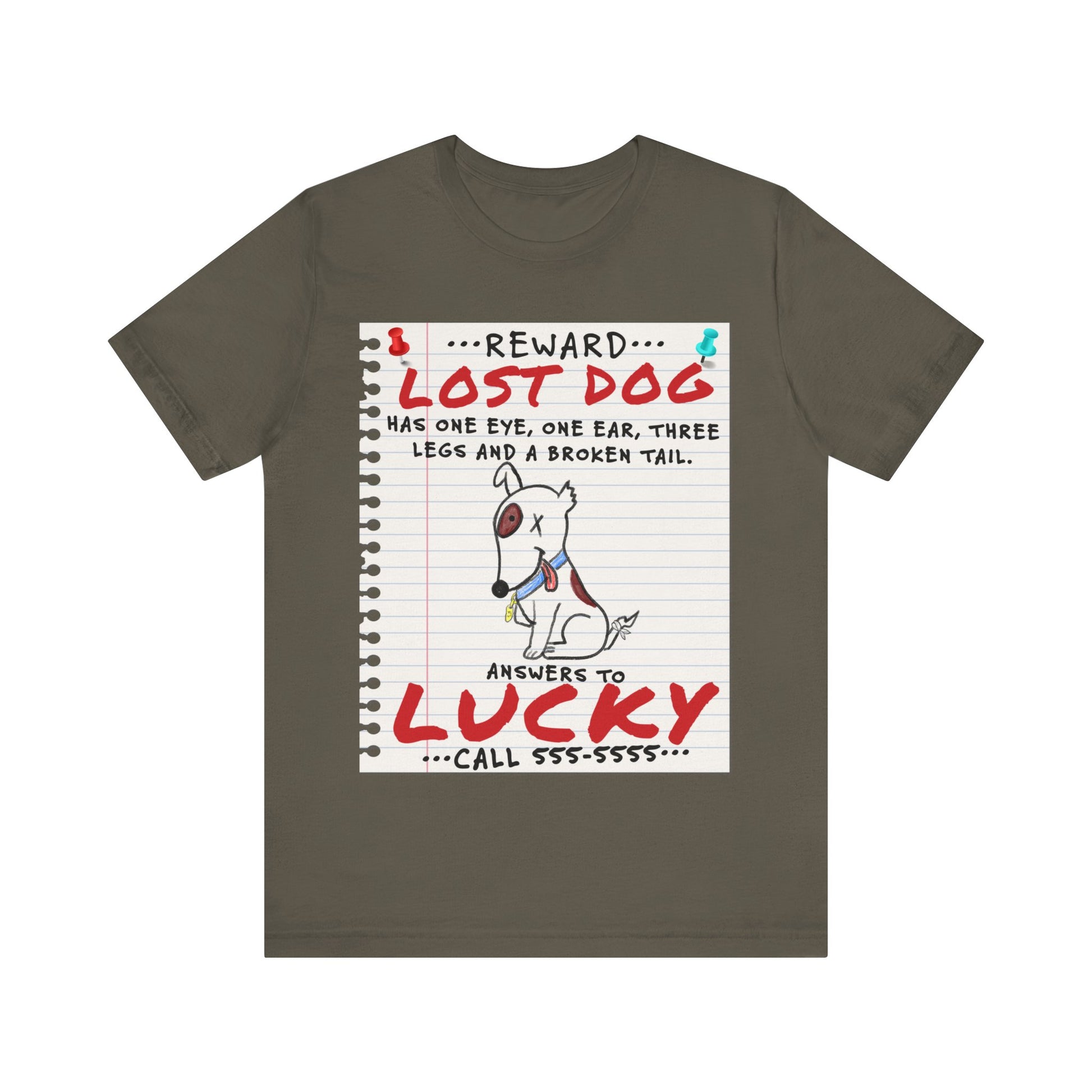 Lucky Dog - Unisex Jersey Short Sleeve Tee.
