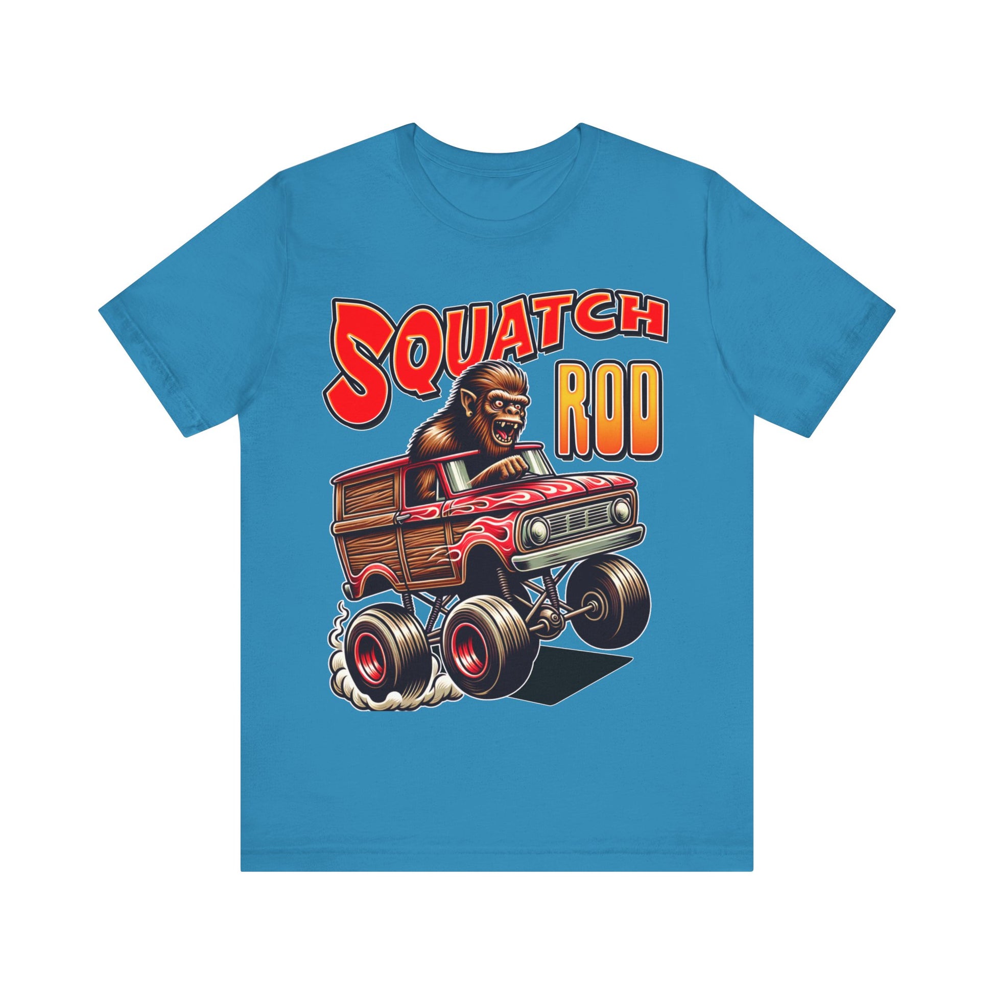 Hot Rod Squatch - Unisex Jersey Short Sleeve Tee.