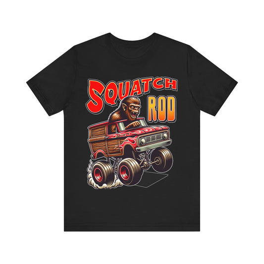 Hot Rod Squatch - Unisex Jersey Short Sleeve Tee.
