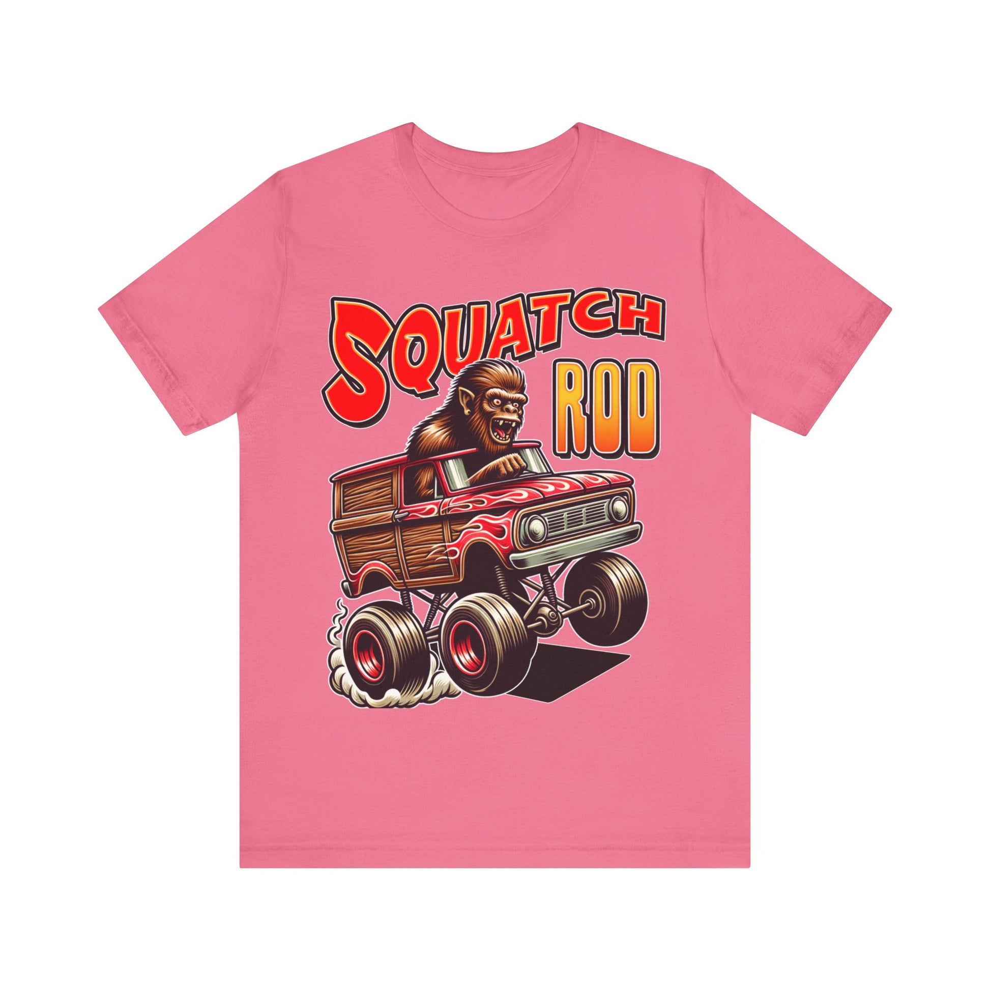 Hot Rod Squatch - Unisex Jersey Short Sleeve Tee.