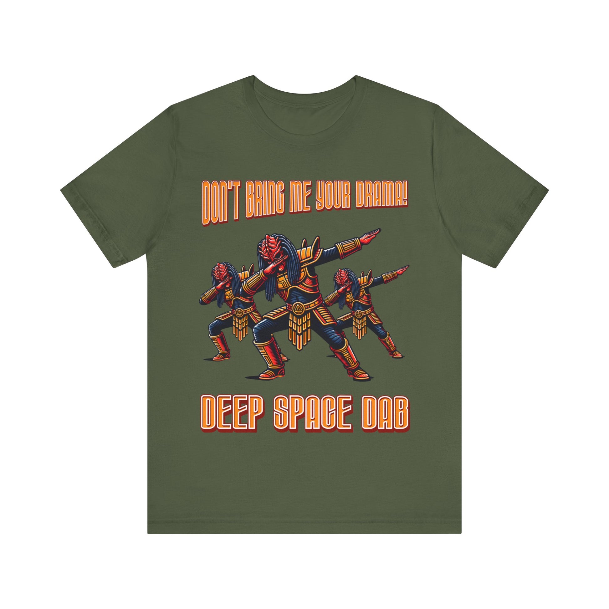 "Dance into the cosmos with our 'Deep Space Dab' tee. Elevate your style with this cosmic twist on a classic move. Shop now and make a stellar statement!"