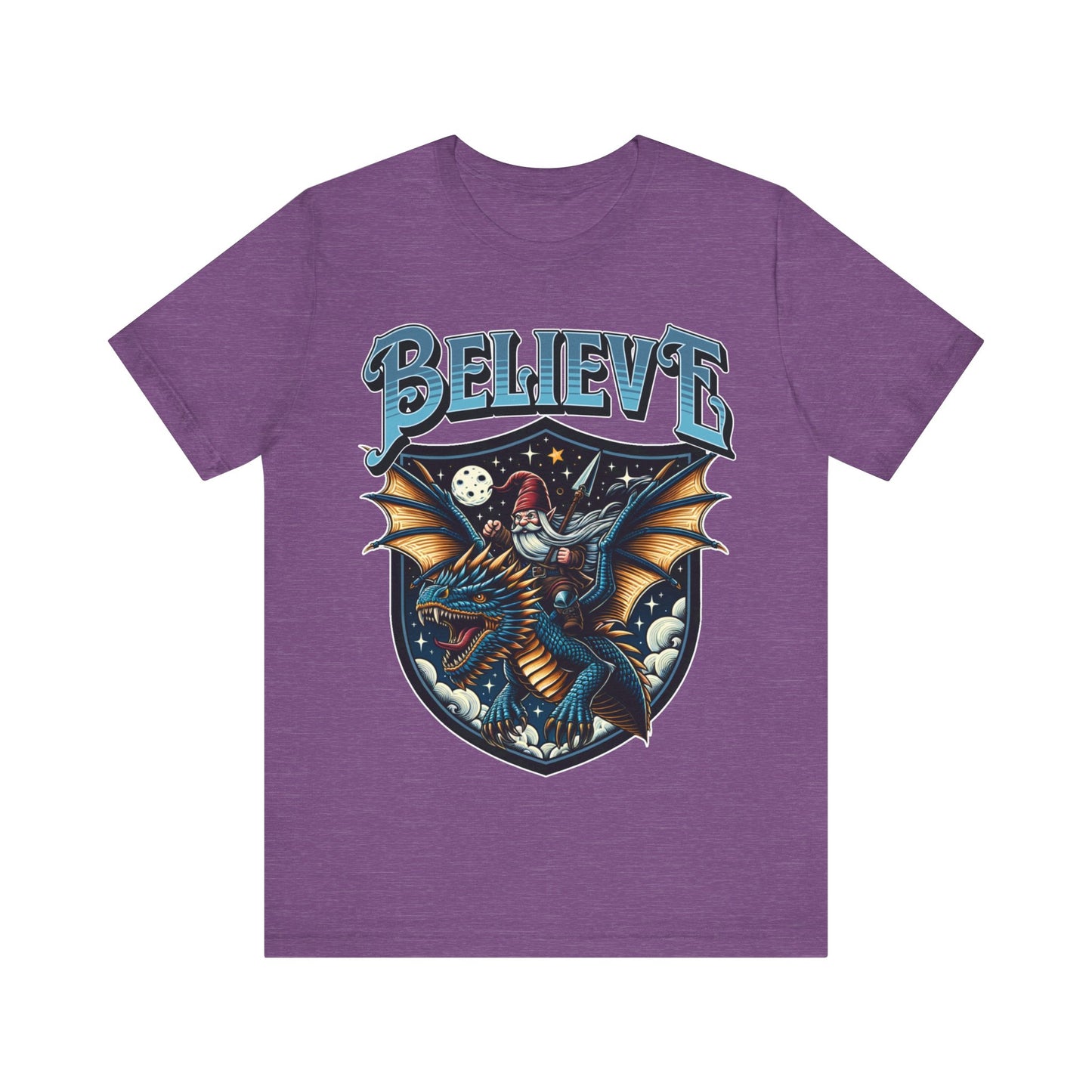 "Believe in Dragons t-shirt with a humorous dragon design"