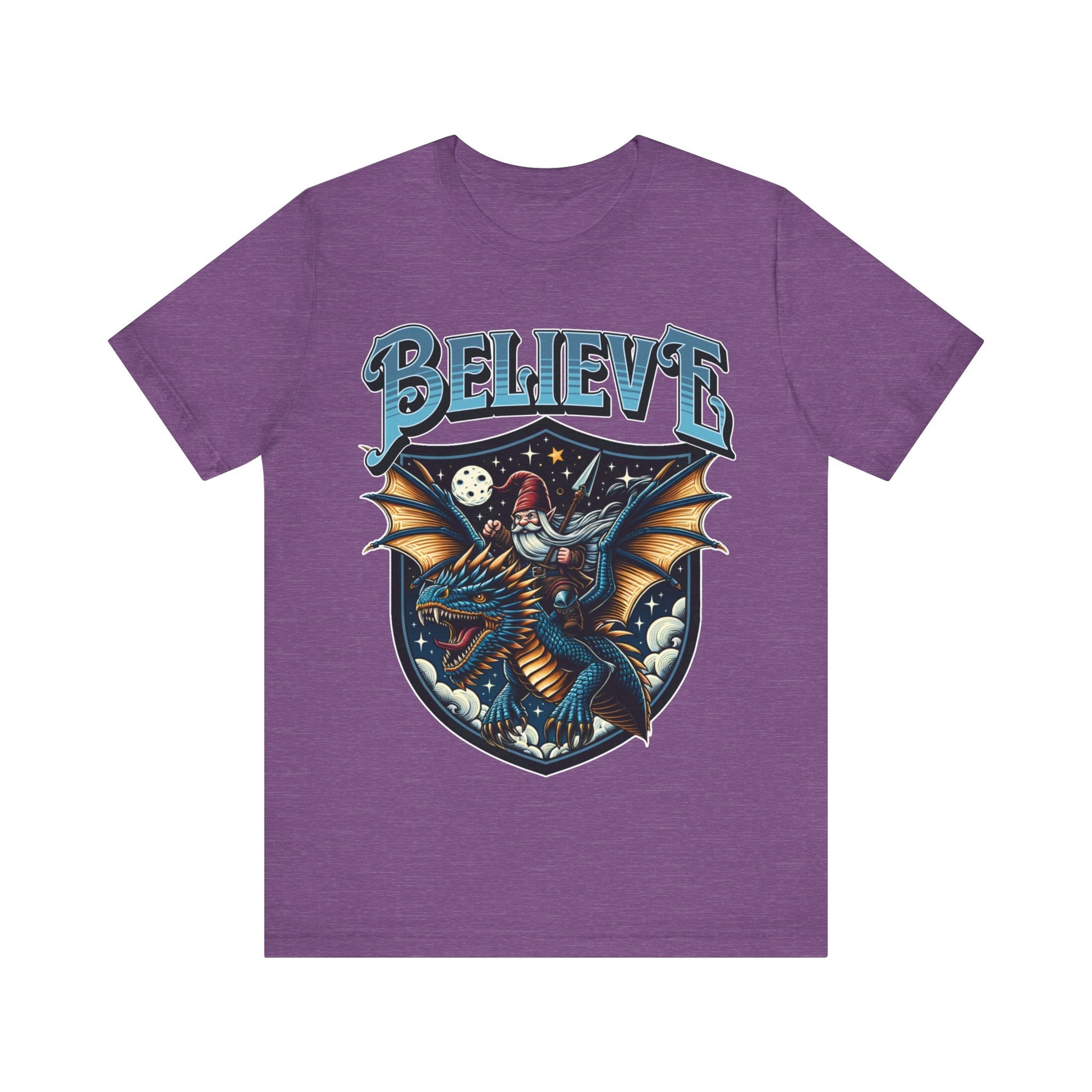 "Believe in Dragons t-shirt with a humorous dragon design"